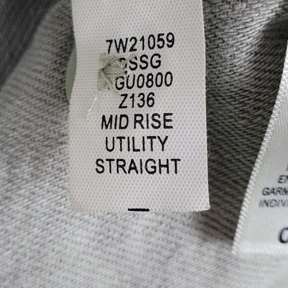 Lucky Brand Pants Womens Sz 00/24 Mid Rise Utility Straight Green Cropped Length - Picture 7 of 13